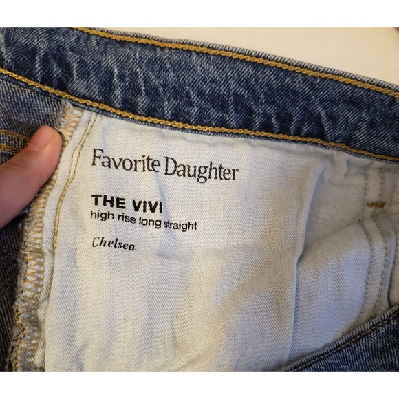 Favorite Daughter Womens The Vivi High Rise Long Straight Chelsea Jeans Size 30 - Picture 12 of 15
